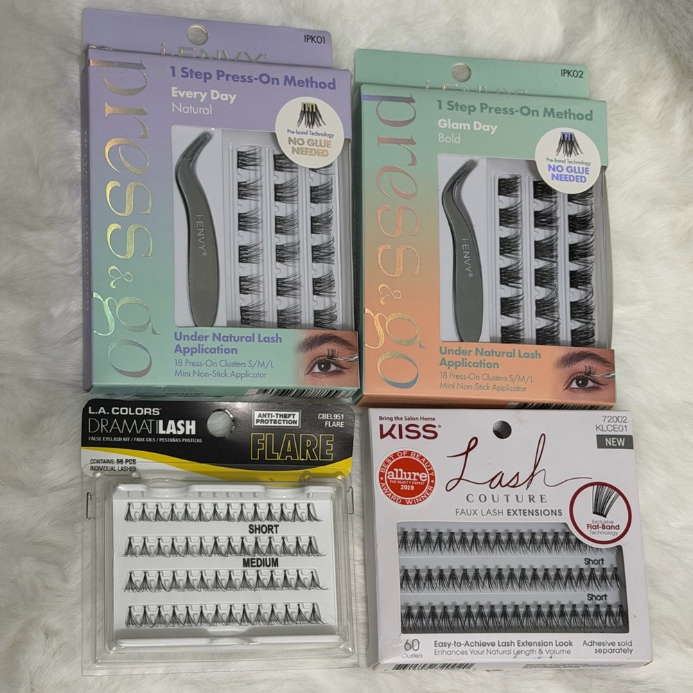 Press & Go + Kiss & L.A. Colors Mixed False Lash Bundle